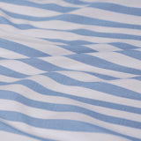 Ardor Frankie Blue Stripe Yarn Dyed Reversible Quilt Cover Set Queen - Side View