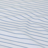 Ardor Frankie Blue Stripe Yarn Dyed Reversible Quilt Cover Set Queen - Top-Down View