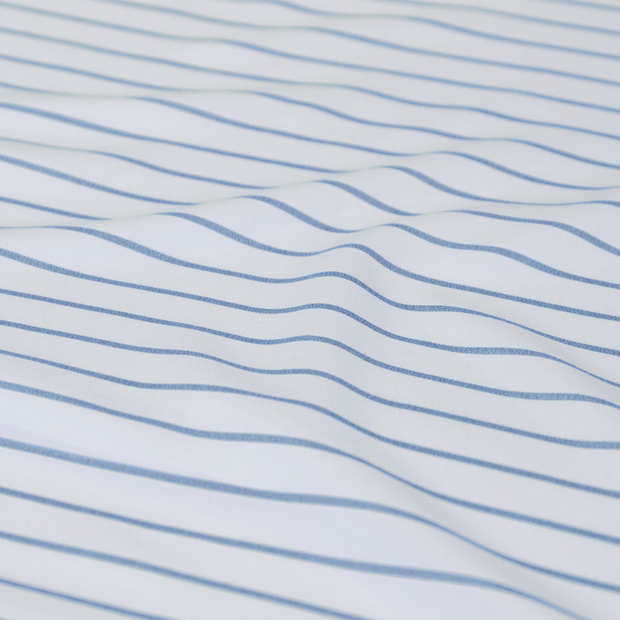Ardor Frankie Blue Stripe Yarn Dyed Reversible Quilt Cover Set Queen