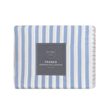 Ardor Frankie Blue Stripe Yarn Dyed Reversible Quilt Cover Set Queen - 45-Degree Angle