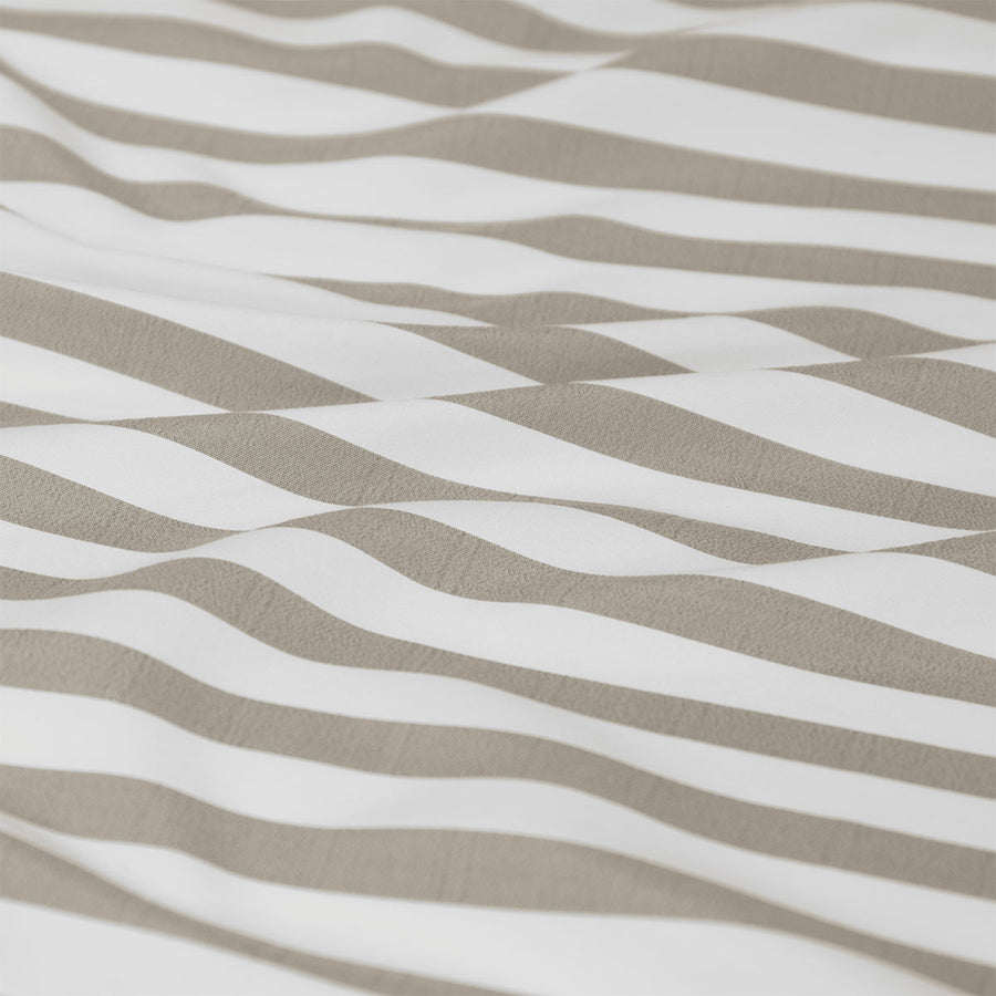Ardor Frankie Natural Stripe Yarn Dyed Reversible Quilt Cover Set King