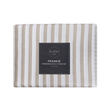 Ardor Frankie Natural Stripe Yarn Dyed Reversible Quilt Cover Set King - 45-Degree Angle