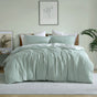 Ardor Frankie Sage Stripe Yarn Dyed Reversible Quilt Cover Set King