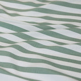 Ardor Frankie Sage Stripe Yarn Dyed Reversible Quilt Cover Set King - Side View