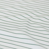 Ardor Frankie Sage Stripe Yarn Dyed Reversible Quilt Cover Set Queen - Top-Down View