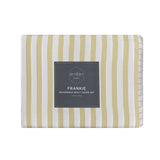 Ardor Frankie Yellow Stripe Yarn Dyed Reversible Quilt Cover Set King - 45-Degree Angle