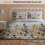 Ardor Gracie Printed Floral Quilt Cover Set Queen - Front View