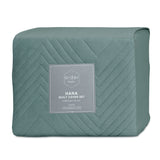 Ardor Hana Stormy Sea Embossed Velvet Quilt Cover Set Queen - Top-Down View
