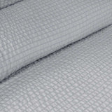 Ingrid Silver Striped Seersucker Quilt Cover Set - Double Size by Ardor