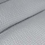 Ingrid Silver Striped Seersucker Quilt Cover Set - Double Size by Ardor - Side View
