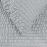 Ingrid Silver Striped Seersucker Quilt Cover Set - Double Size by Ardor