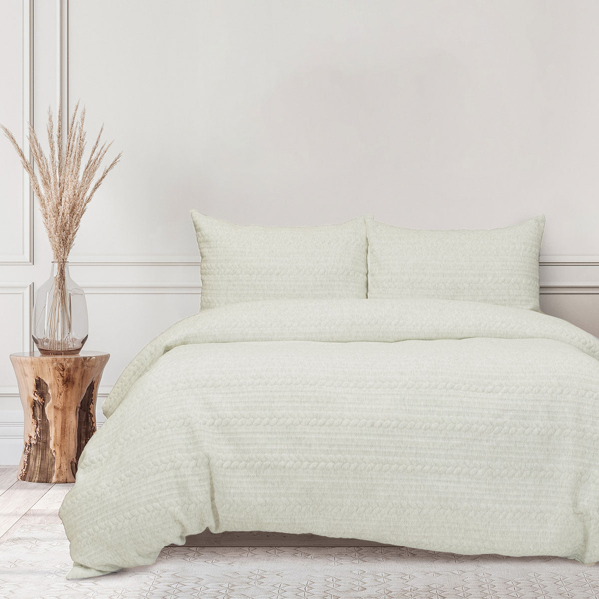 Ardor Johan Rustic Textured Jersey Quilt Cover Set - King Size