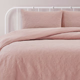 Ardor Lottie Blush Pinsonic Embossed Quilt Cover Set Queen - Side View