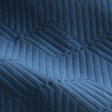 Ardor Maxwell Navy Embossed Vintage Washed Quilt Cover Set Queen - Side View