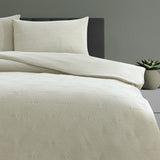 Ardor Maxwell Tan Embossed Vintage Washed Quilt Cover Set Queen