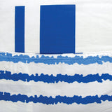 Retro Home 250TC Cotton Rich Metropol Cobalt Quilt Cover Set Queen - Side View