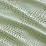 Ardor Preston Pale Green Embossed Quilt Cover Set King - Top-Down View