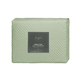 Ardor Preston Pale Green Embossed Quilt Cover Set Queen - 45-Degree Angle
