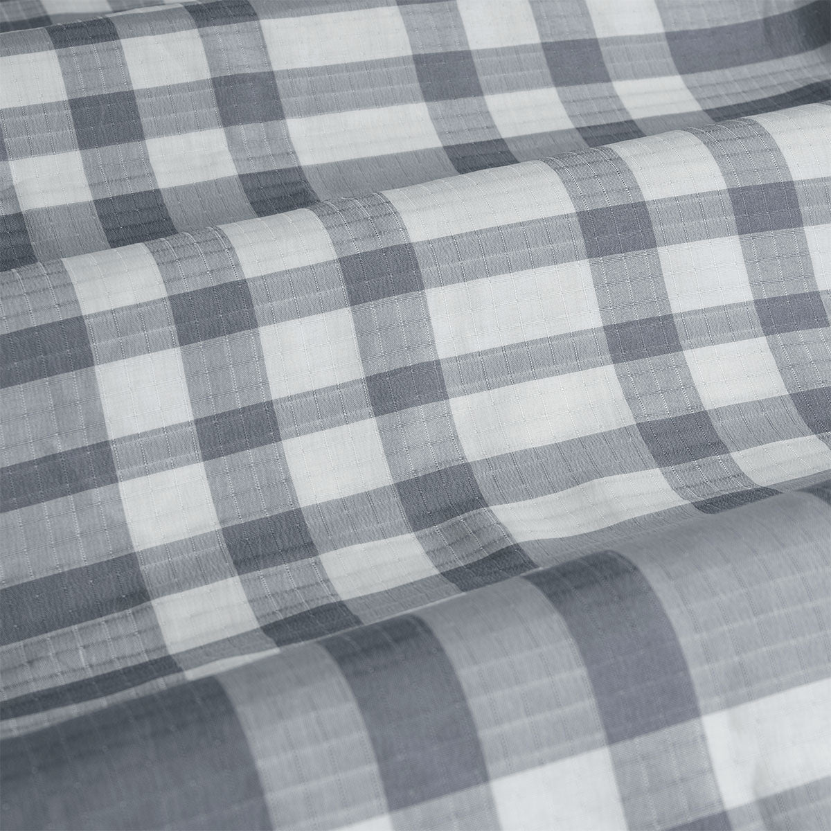 Ardor Ronan Grey Plaid Jacquard Quilt Cover Set King
