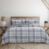 Ardor Ronan Grey Plaid Jacquard Quilt Cover Set Queen