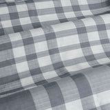 Ardor Ronan Grey Plaid Jacquard Quilt Cover Set Queen - Top-Down View
