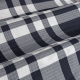 Ardor Ronan Navy Plaid Jacquard Quilt Cover Set Queen
