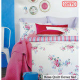 Ardor Rose Pink Quilt Cover Set King - Front View