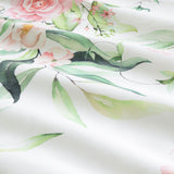 Ardor Rose Whisper Soft Sage Printed Floral Quilt Cover Set Double - Side View