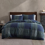 Ardor Sommers Dark Khaki Cotton Flannelette Quilt Cover Set Queen