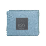 Ardor South Coast Pale Blue Embossed Quilt Cover Set Queen - 45-Degree Angle
