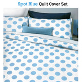 Apartmento Spot Blue Quilt Cover Set King - Front View