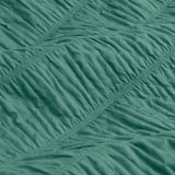 Ardor Tuscan Teal Ruched Quilt Cover Set Queen - Top-Down View