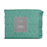 Ardor Tuscan Teal Ruched Quilt Cover Set Queen - 45-Degree Angle