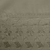 Essentially Home Living Machine Lace Embroidered Sheet Set Single Mocha - Side View
