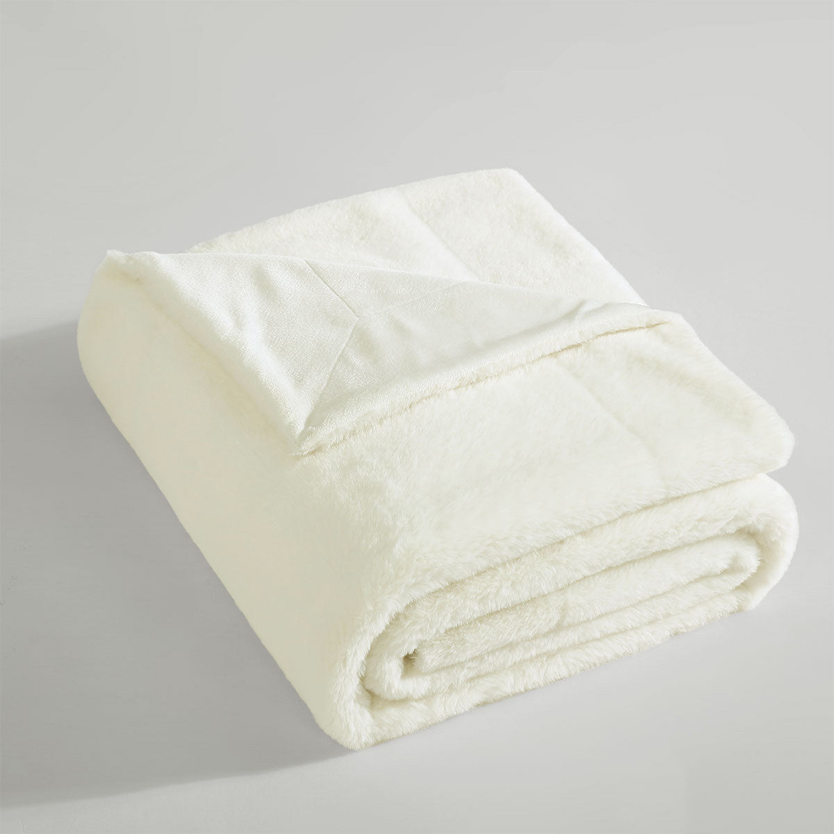 Ardor Benz Faux Fur Soft Plush Throw Rug 130x170cm Cream