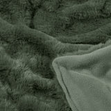 Ardor Clayton Faux Fur Soft Plush Throw Rug 130x170cm Khaki - Side View