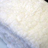 Ardor Lupinia Ivory Sherpa Fleece Throw Rug 130 x 150cm - Side View