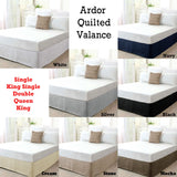 Ardor Quilted Valance Navy Double - Front View