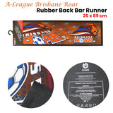 A-League Brisbane Roar Rubber Back Bar Runner 25 x 89 cm - Front View