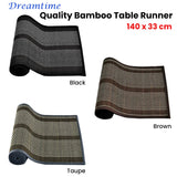 Dreamtime Bamboo Table Runner 140 x 33cm Taupe - Front View