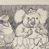 May Gibbs Mrs Bear's Party Limited Edition Cotton Tea Towels - Set of 2 (50 x 70 cm) - Side View