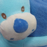 Baby Blue Blanket with Toy Bunny - Front View