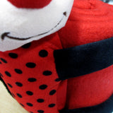 Baby Red Blanket with Toy Ladybug - Front View