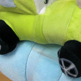 Baby Blue Blanket with Toy Tractor - Front View