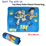 Toy Story Don't Toy with Us Polar Fleece Throw Rug 127 x 140 cm - Front View