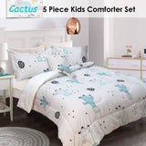 Ramesses 5 Piece Kids Comforter Set Cactus Single - Front View