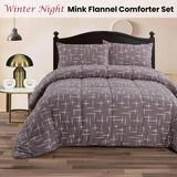 Ramesses Winter Night 3- Piece Mink Flannel Comforter Set Double