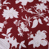 Ramesses Spring Red 3 Pcs Bamboo Blend Ultrosonic Reversible Comforter Set Queen - Top-Down View