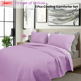 Shangri La 2000TC Dream of Cotton Cooling Embroidered 3 Pcs Comforter Set Queen - Front View
