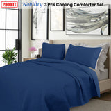Shangri La 2000TC Nobility Cooling Embroidered 3 Pcs Comforter Set Queen - Front View